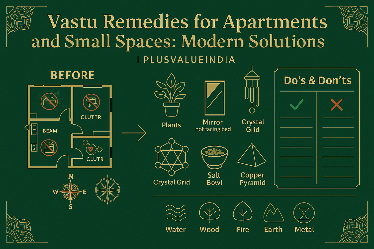 Vastu Remedies for Apartments and Small Spaces: Modern Solutions | PlusValueIndia