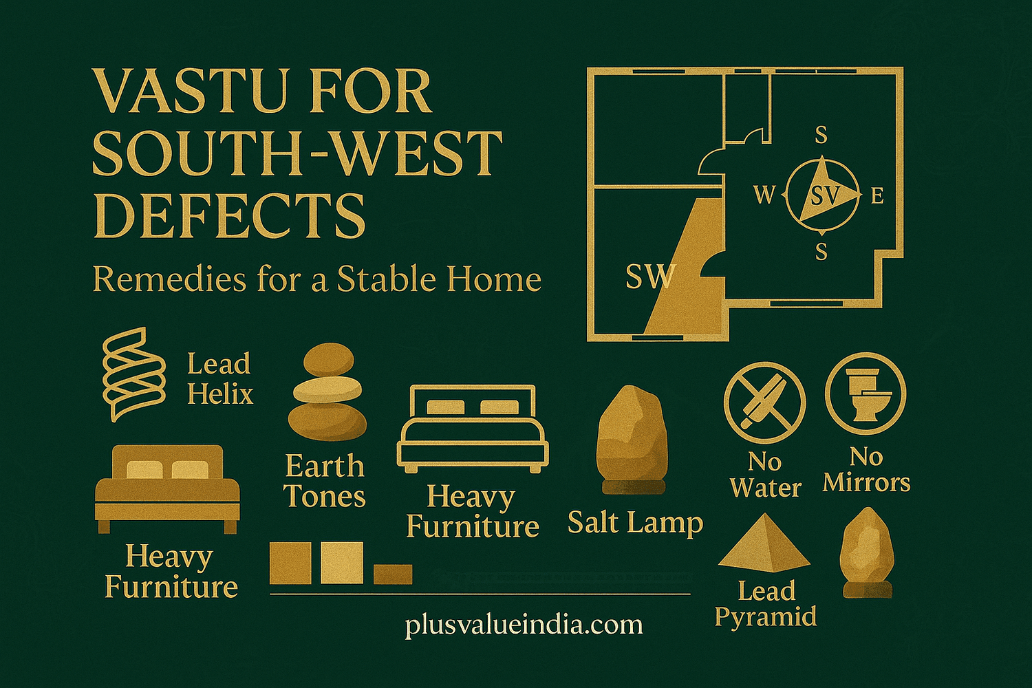Vastu for South-West Defects: Remedies for a Stable Home - plusvalueindia