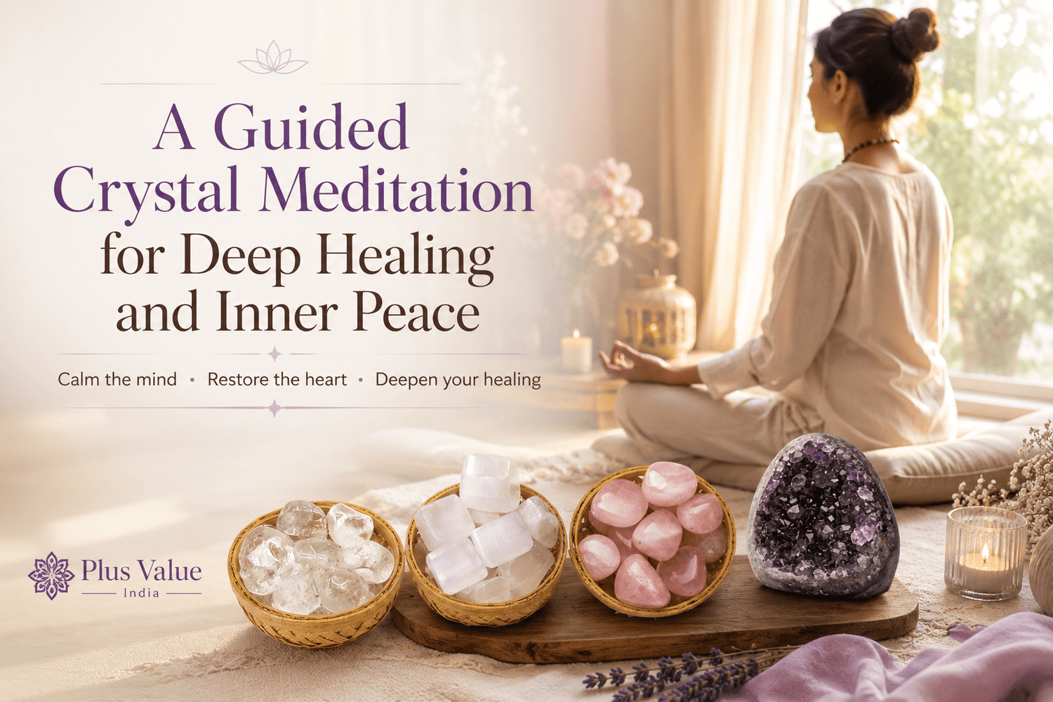 A Guided Crystal Meditation for Deep Healing and Inner Peace - plusvalueindia