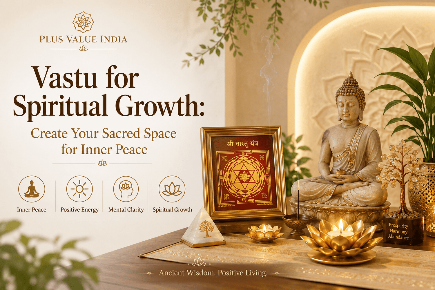 Vastu for spiritual growth, pooja and meditation zones marked on a home plan