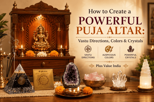 How to Create a Powerful Puja Altar: Vastu Directions, Colors & Crystals - plusvalueindia