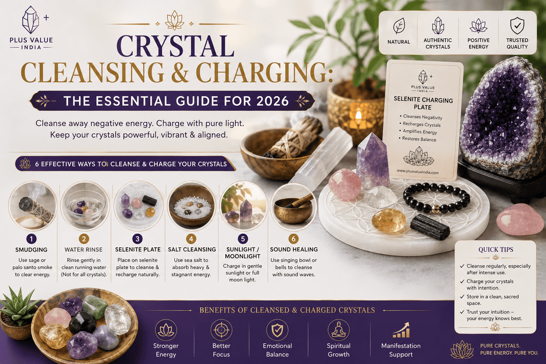 Crystal Cleansing and Charging: The Essential Guide for 2026 - plusvalueindia