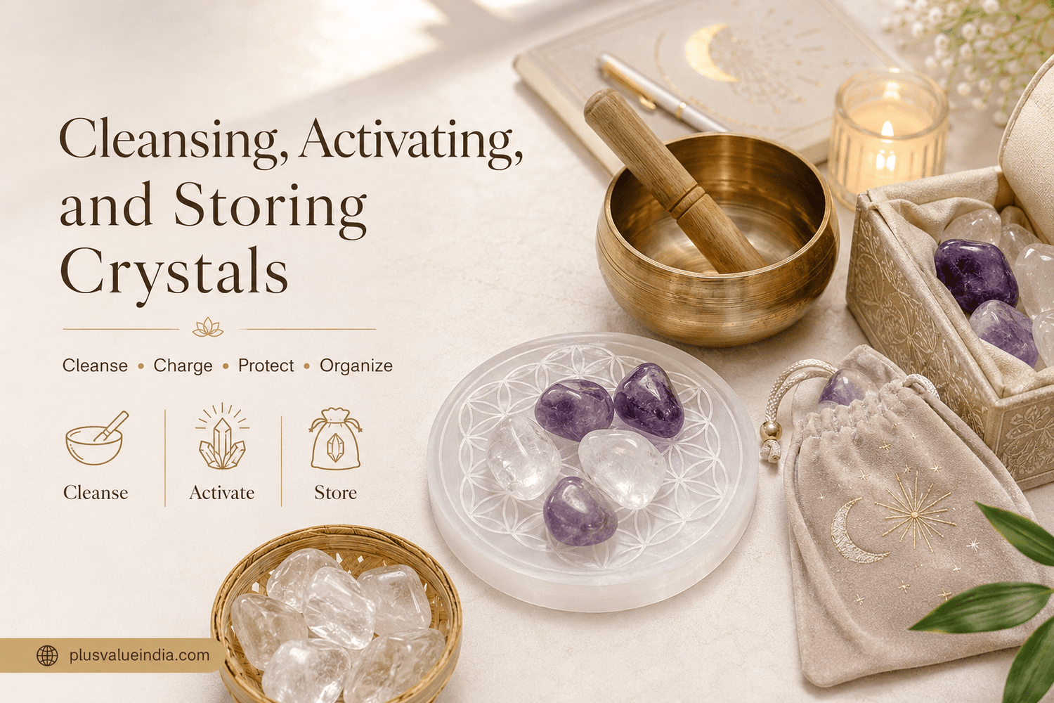 Cleansing, Activating, and Storing Crystals - plusvalueindia