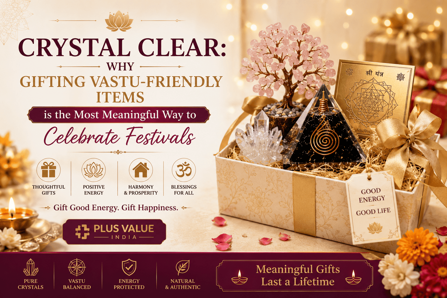 Crystal Clear: Why Gifting Vastu-Friendly Items is the Most Meaningful Way to Celebrate Festivals - plusvalueindia