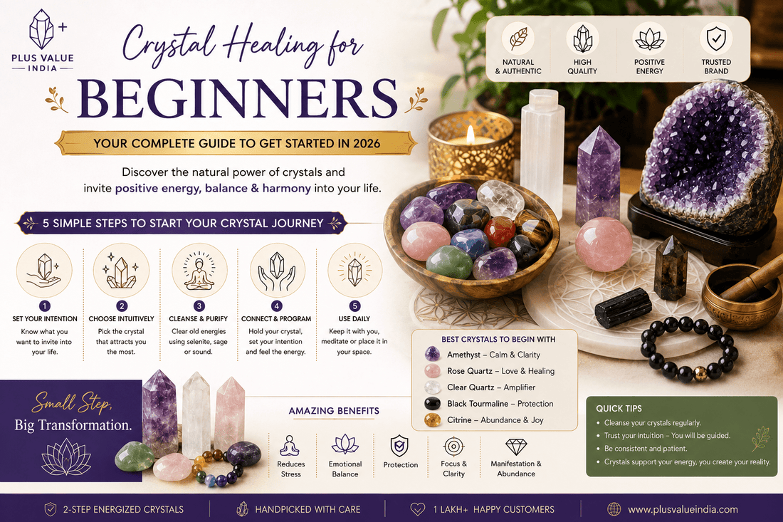 Crystal Healing for Beginners: Complete Guide to Get Started in 2026 - plusvalueindia
