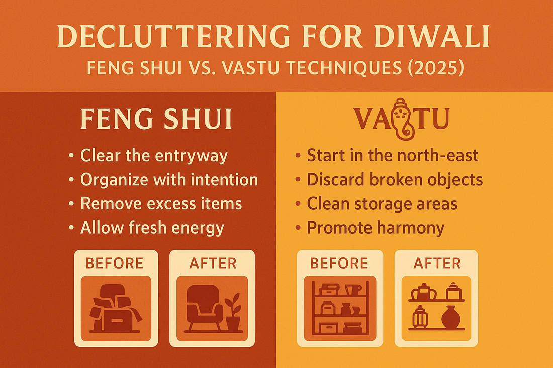 The Ultimate Diwali Cleaning Guide: Decluttering & Organizing with Feng Shui vs. Vastu Techniques