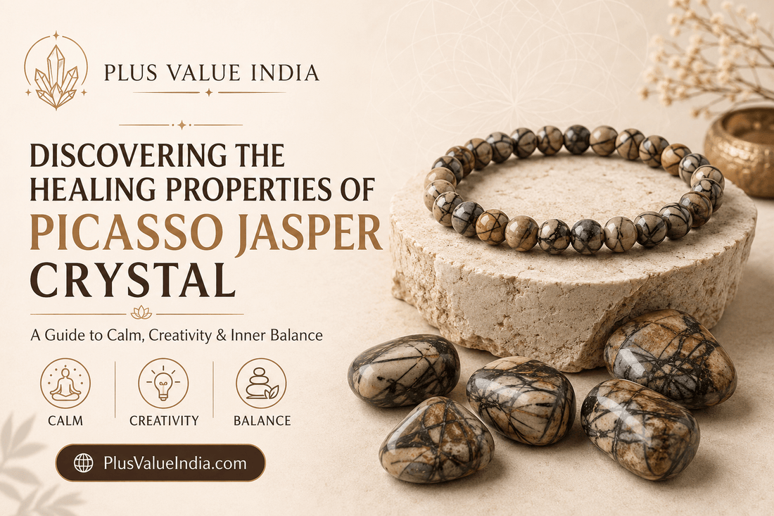 Picasso jasper, natural jasper showing the dark brushstroke lines that give the stone its name