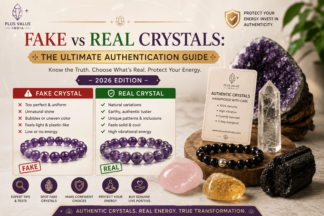 Fake vs Real Crystals: The Ultimate Authentication Guide for 2026 - plusvalueindia