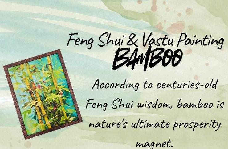 Bamboo Canvas Painting - Unlocking Fortune, Peace, and Unstoppable Growth - plusvalueindia