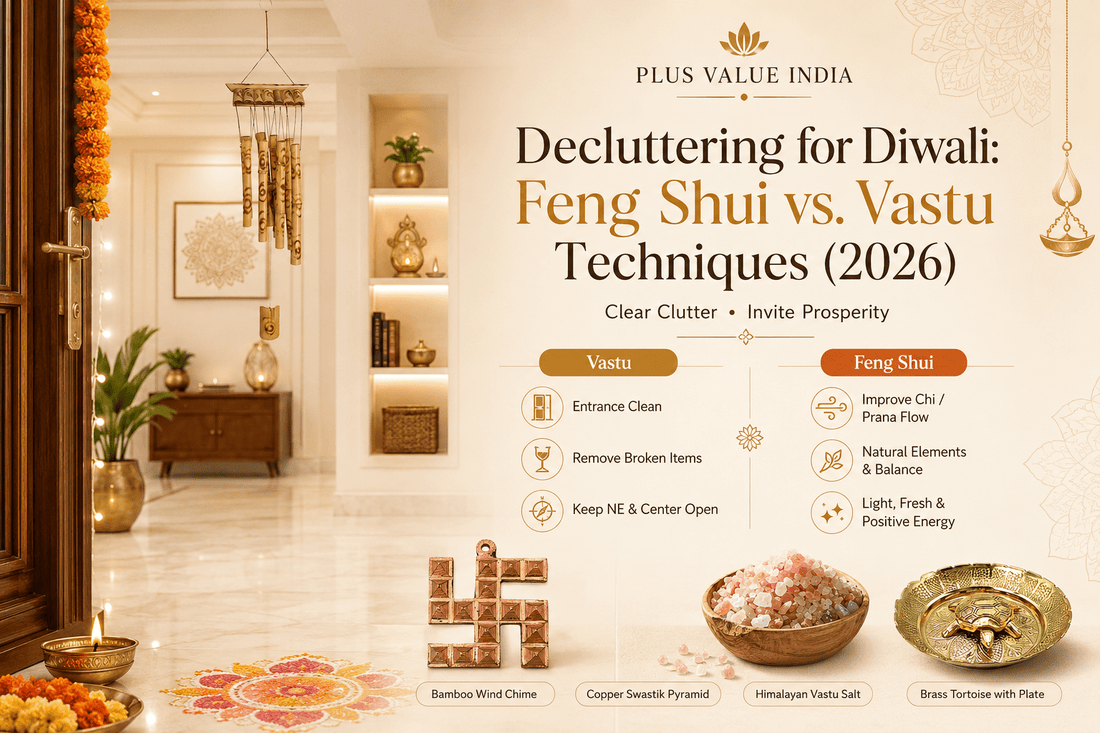 Decluttering for Diwali: Feng Shui vs. Vastu Techniques (2026) - plusvalueindia