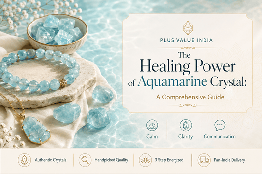 Aquamarine crystal, pale sea blue aquamarine shown raw and polished for identification