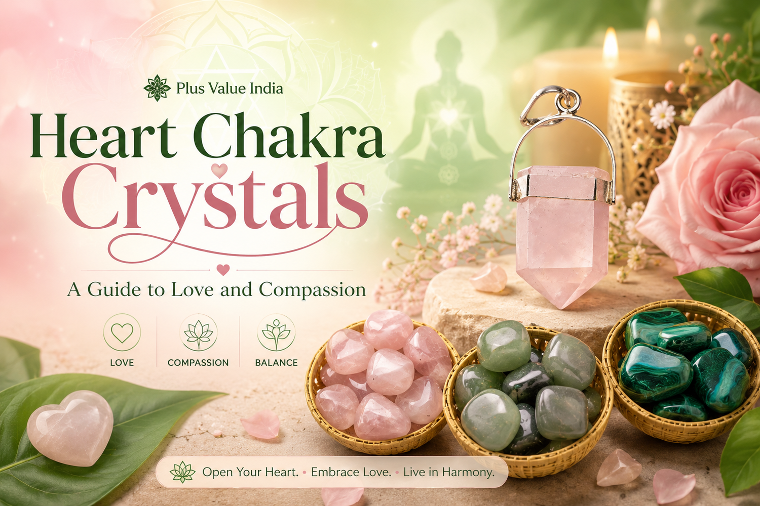 Heart Chakra Crystals: A Guide to Love and Compassion - plusvalueindia
