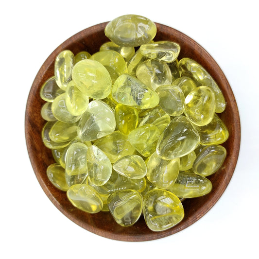 lemon quartz pebble tumble stone 300grams