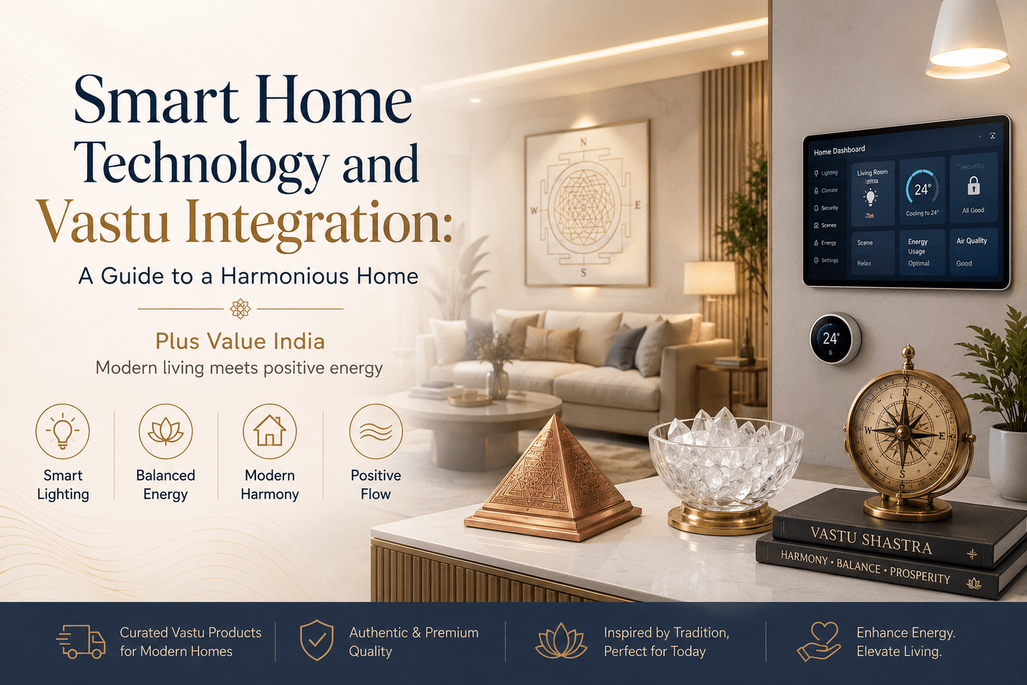 Vastu and smart home technology, device placement marked on a home plan