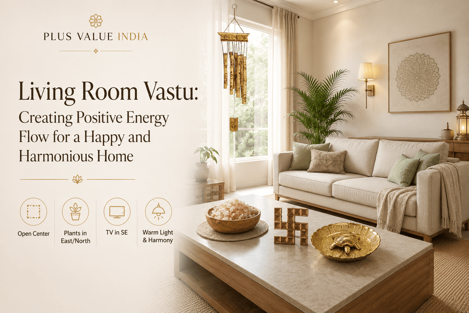 Living Room Vastu: Creating Positive Energy Flow for a Happy and Harmonious Home - plusvalueindia