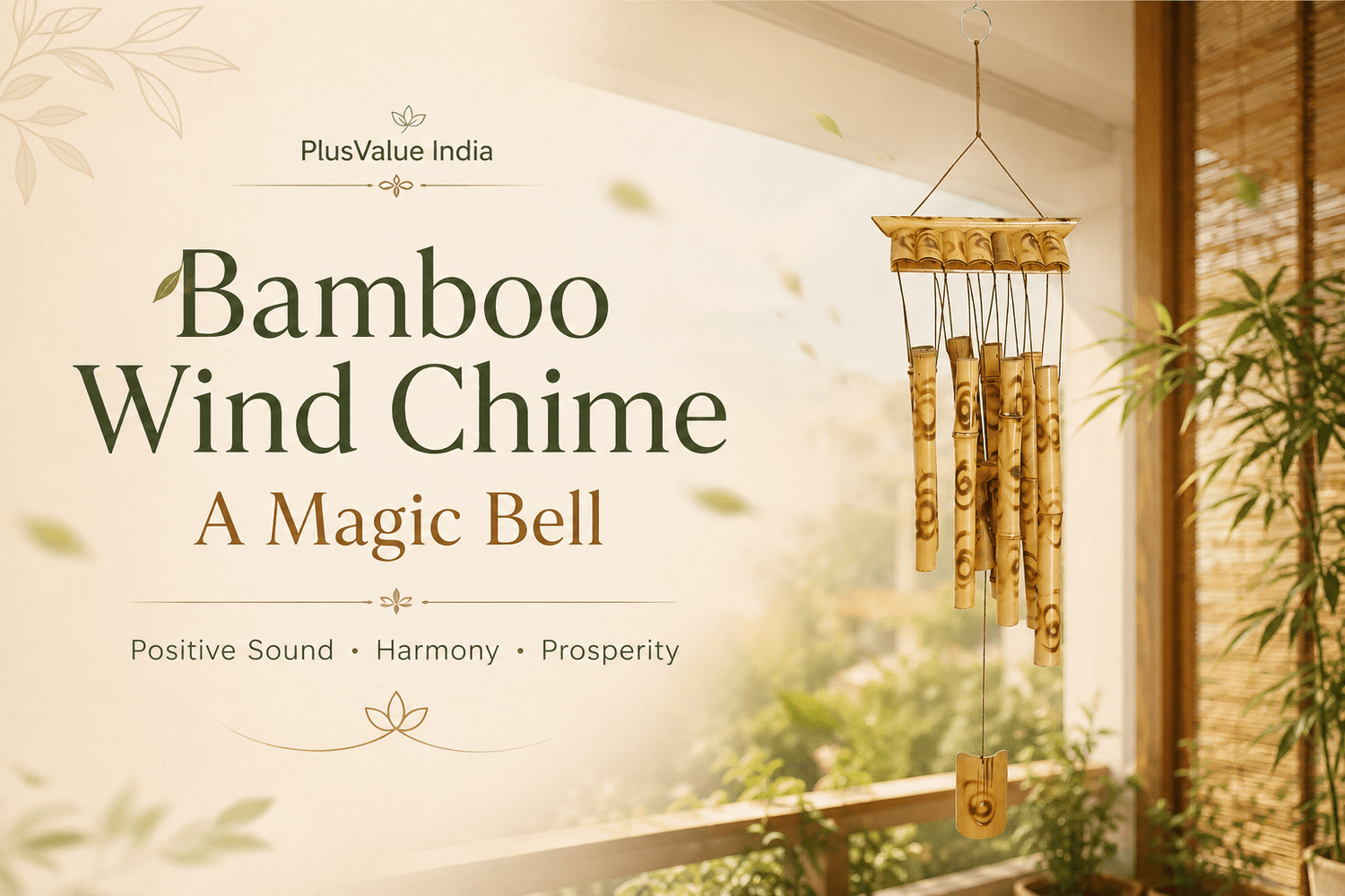 Bamboo wind chime- a magic bell - plusvalueindia