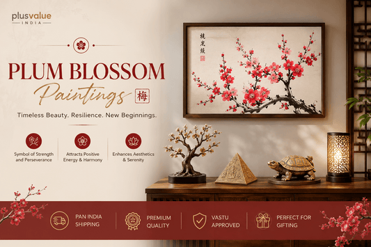 Plum blossom painting, blossoming branch shown as a Feng Shui renewal symbol