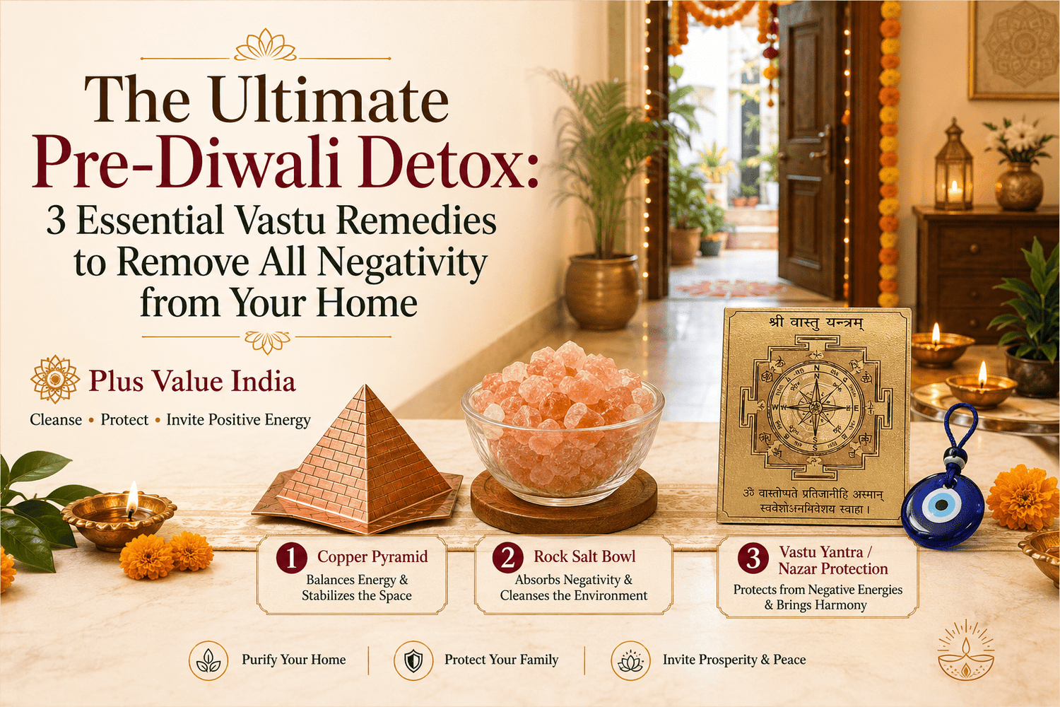 The Ultimate Pre-Diwali Detox: 3 Essential Vastu Remedies to Remove All Negativity from Your Home - plusvalueindia