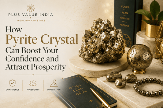Pyrite stone, natural pyrite shown close up for identification, Plus Value India