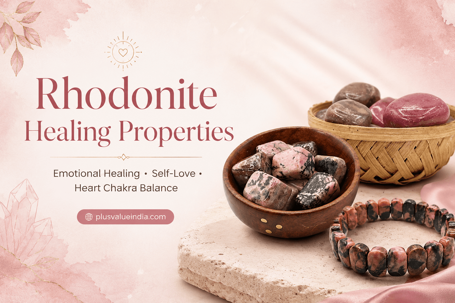 Rhodonite Healing Properties - plusvalueindia