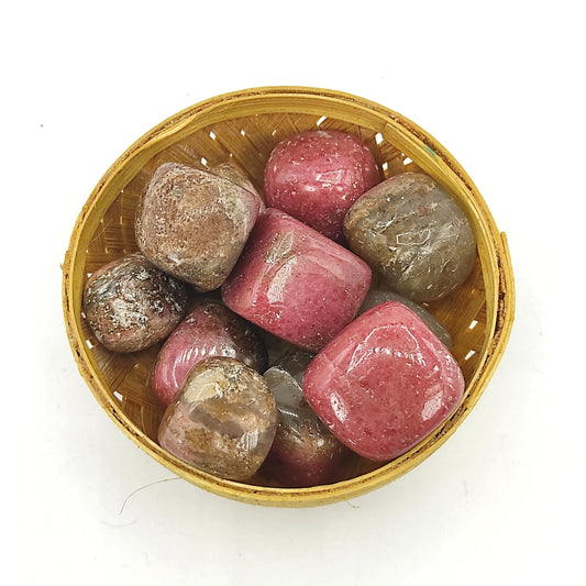 rhodonite tumble stone 200grams reiki healing crystal