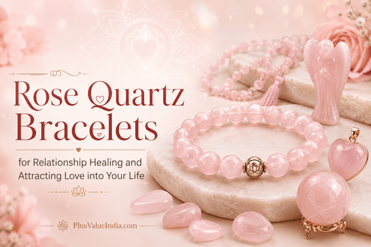 Rose quartz crystal, natural rose quartz shown close up for identification, Plus Value India