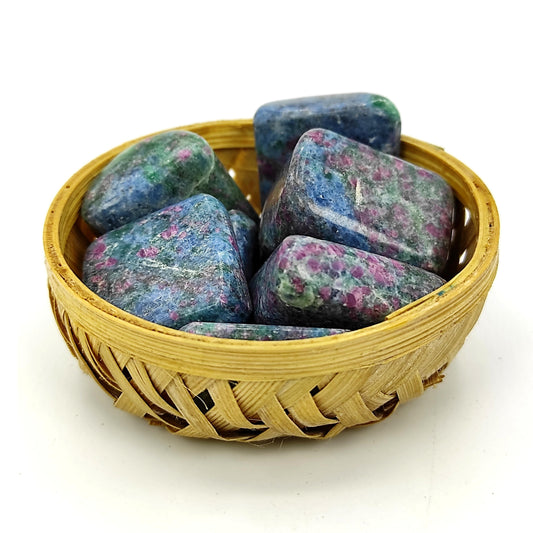 ruby kyanite tumble stone pebble reiki healing crystal