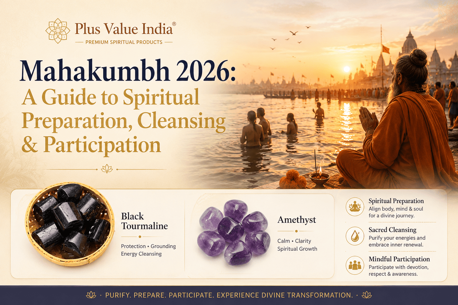 Mahakumbh preparation, the cleansing and offering sequence shown step by step
