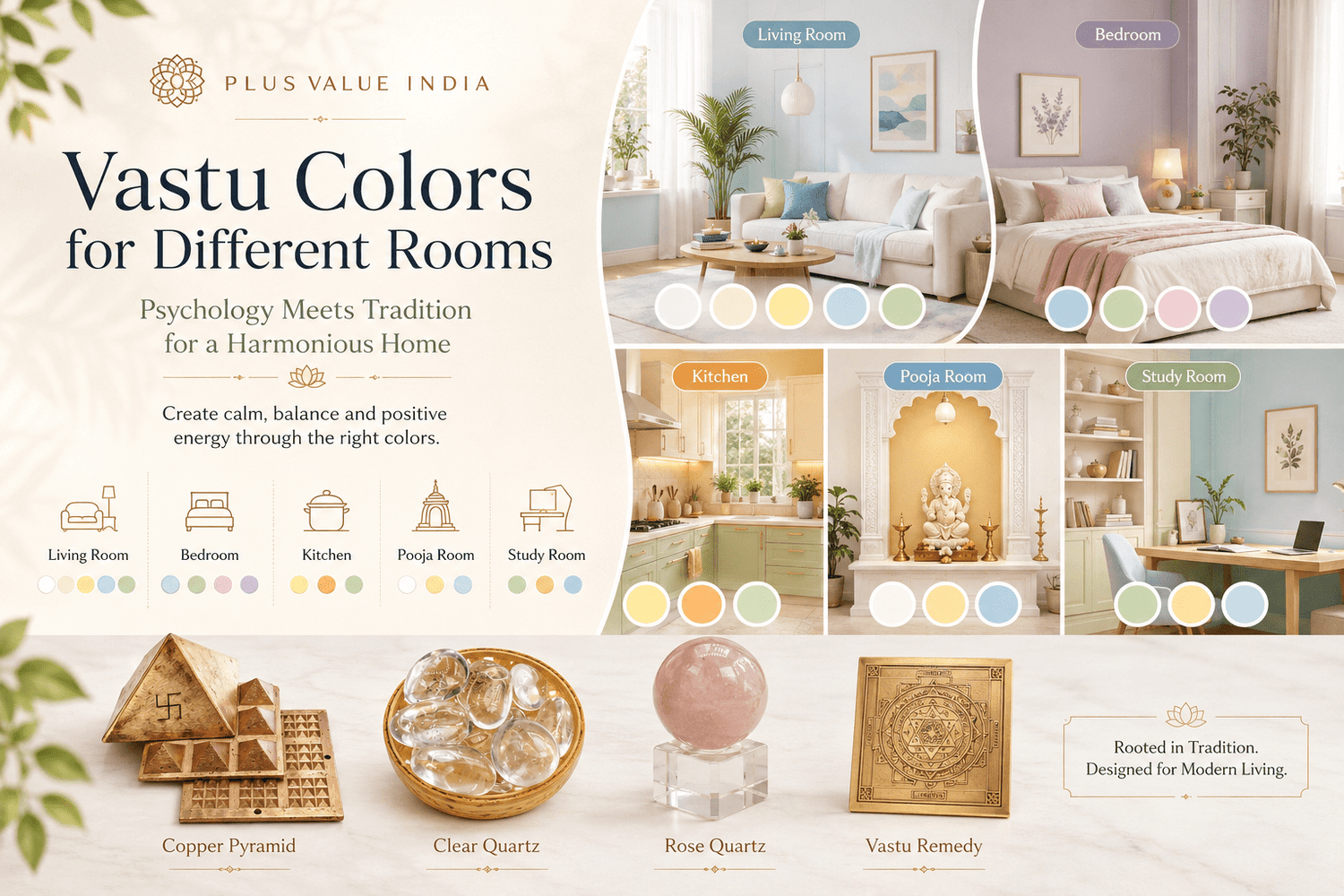 Vastu Colors for Different Rooms: Psychology Meets Tradition for a Harmonious Home - plusvalueindia