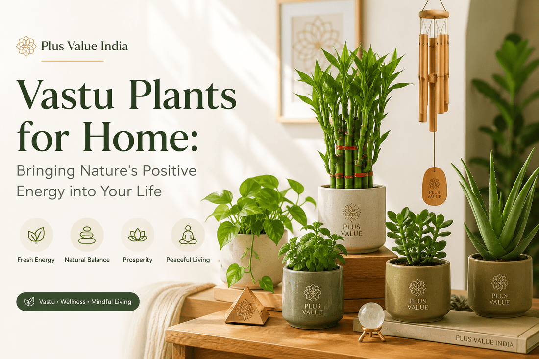 Vastu plants for the home, plant placement marked by direction on a floor plan