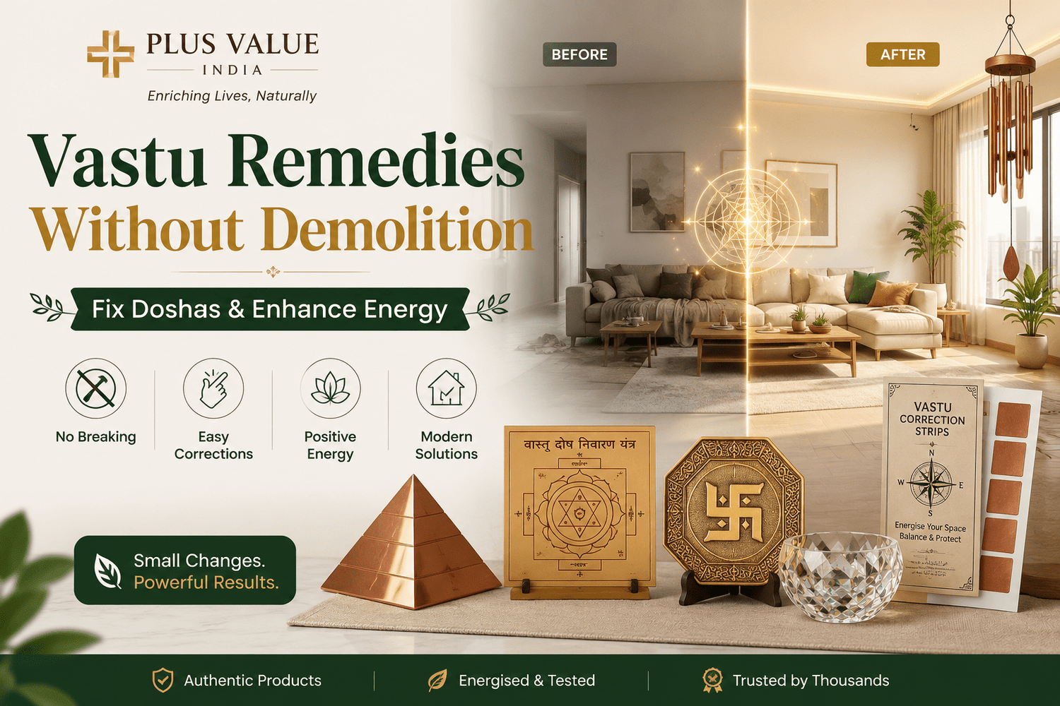 Vastu Remedies Without Demolition | Fix Doshas & Enhance Energy - plusvalueindia
