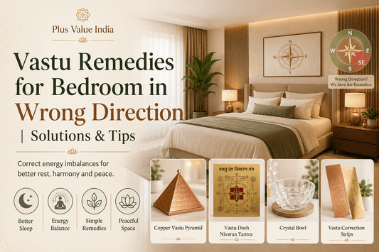 Bedroom in the wrong direction, Vastu remedy shown on a floor plan