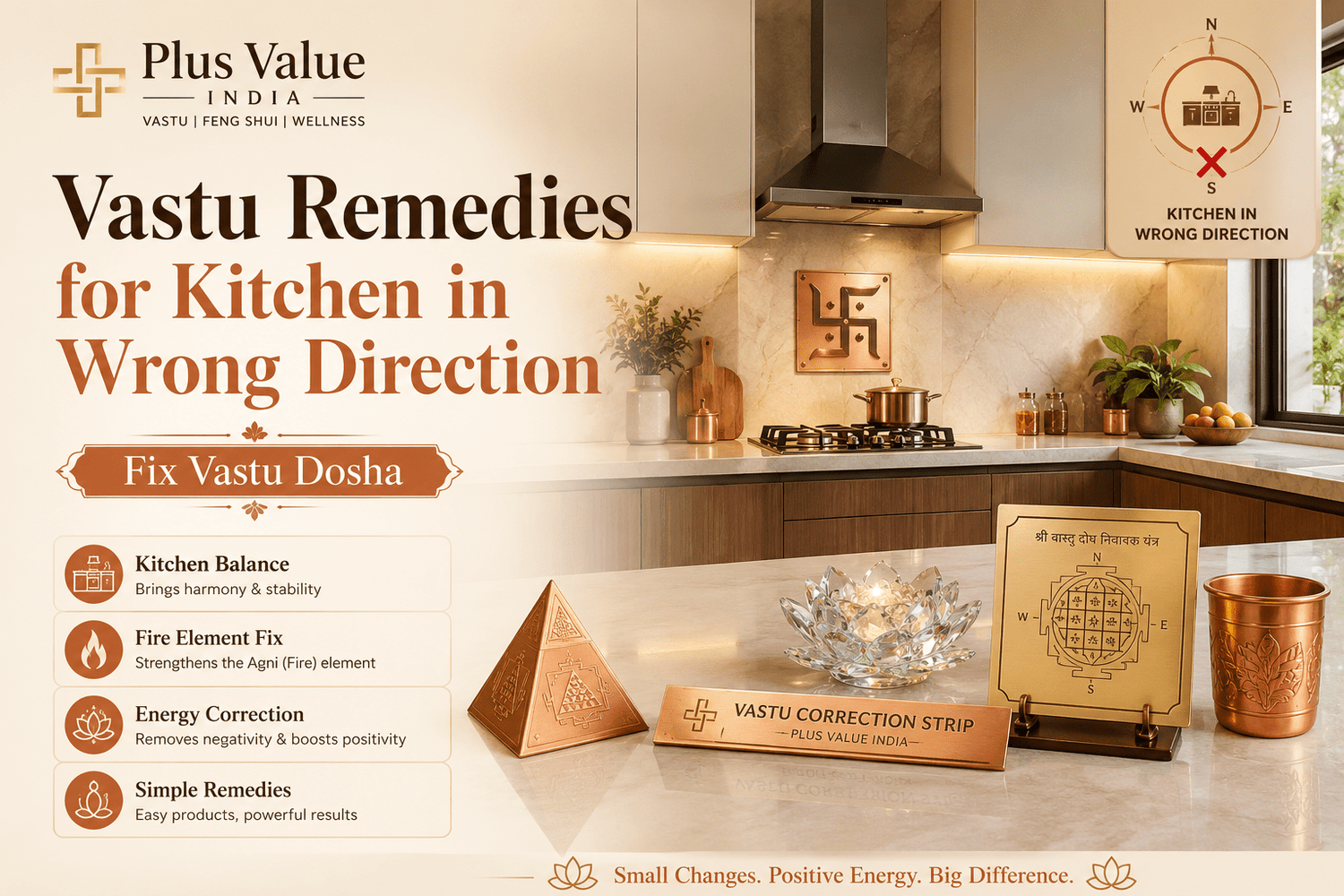 Vastu Remedies for Kitchen in Wrong Direction | Fix Vastu Dosha - plusvalueindia