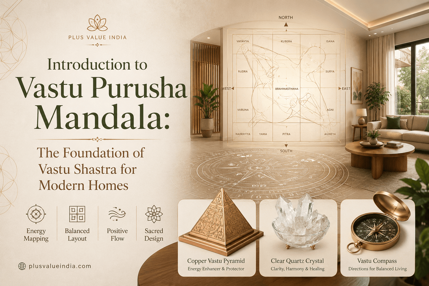 Introduction to Vastu Purusha Mandala: The Foundation of Vastu Shastra for Modern Homes - plusvalueindia