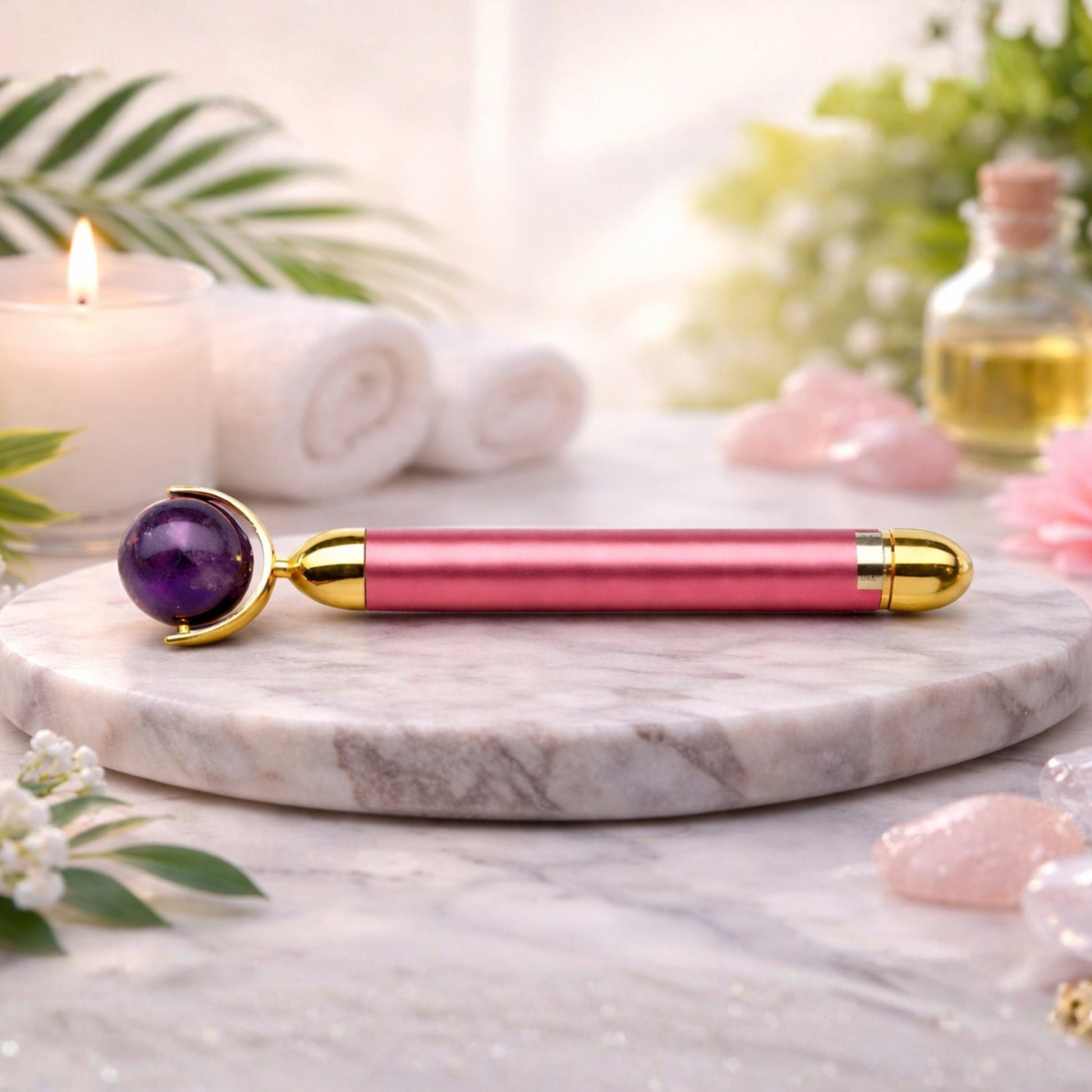 Amethyst Face, Eyes & Neck Massager - plusvalueindia