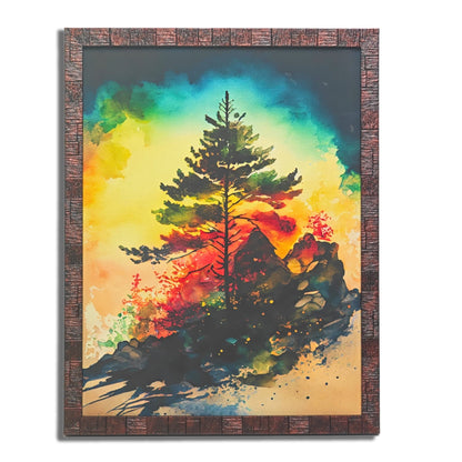 Pine Tree Painting for positive energy & good luck