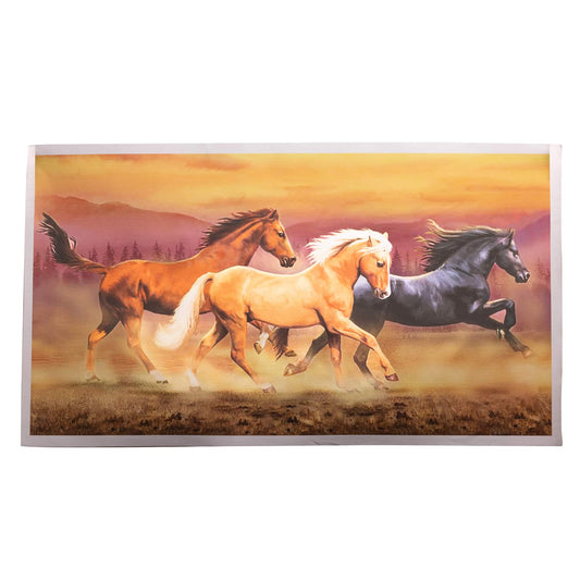 3 Red Running Horse Vastu