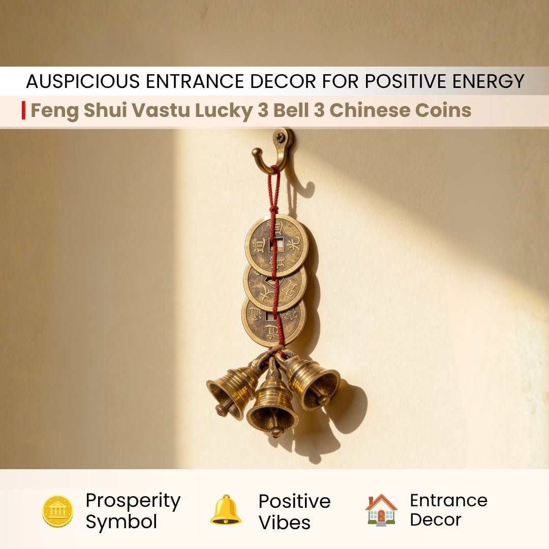 Feng Shui Lucky Bells and Coins, feng shui item for home and office