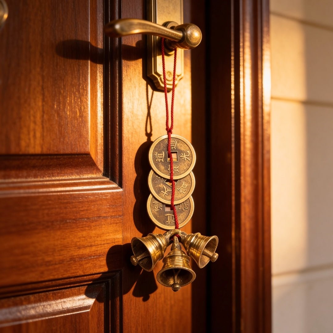 Feng Shui Lucky Bells and Coins for wealth & prosperity
