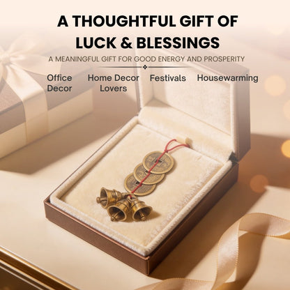 Feng Shui Lucky Bells and Coins for home office and gifting