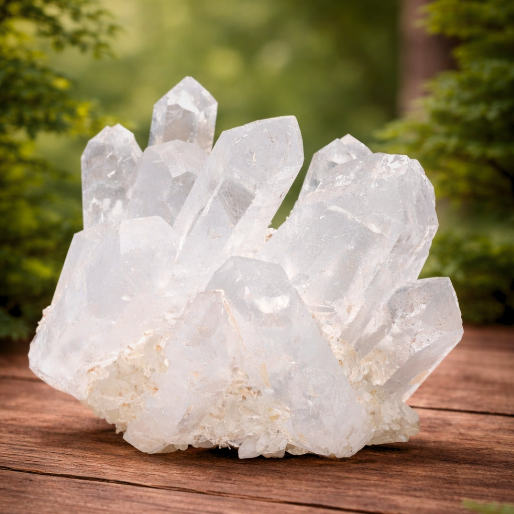 Clear Quartz Crystal Cluster Geode For Positive Energy, Vastu Defects