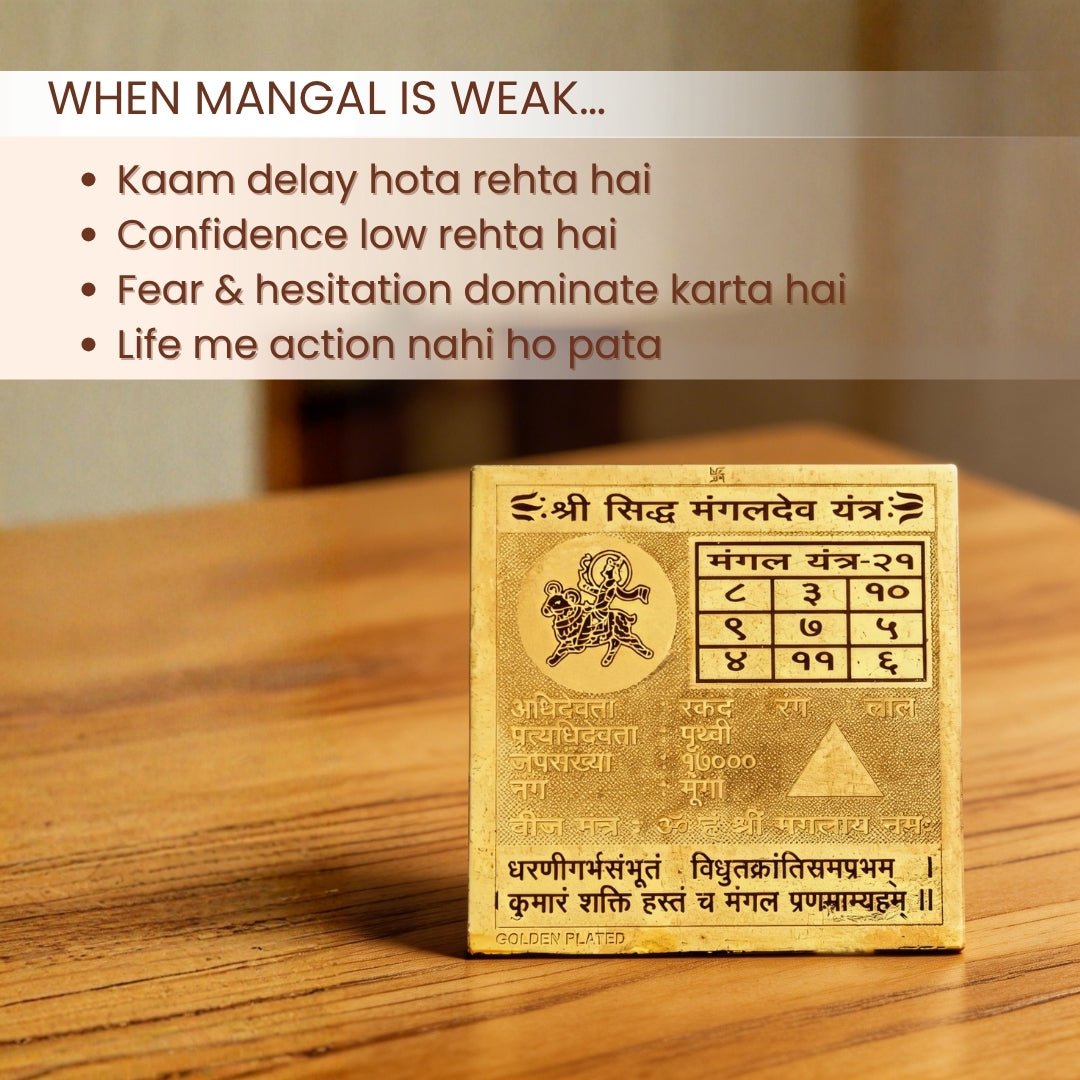 Shree Siddh Mangal Dev Yantra placement in the South zone as per Vastu
