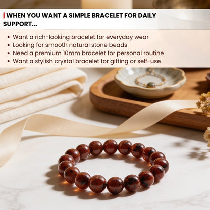 Mahogany Obsidian Stones Bracelet - plusvalueindia
