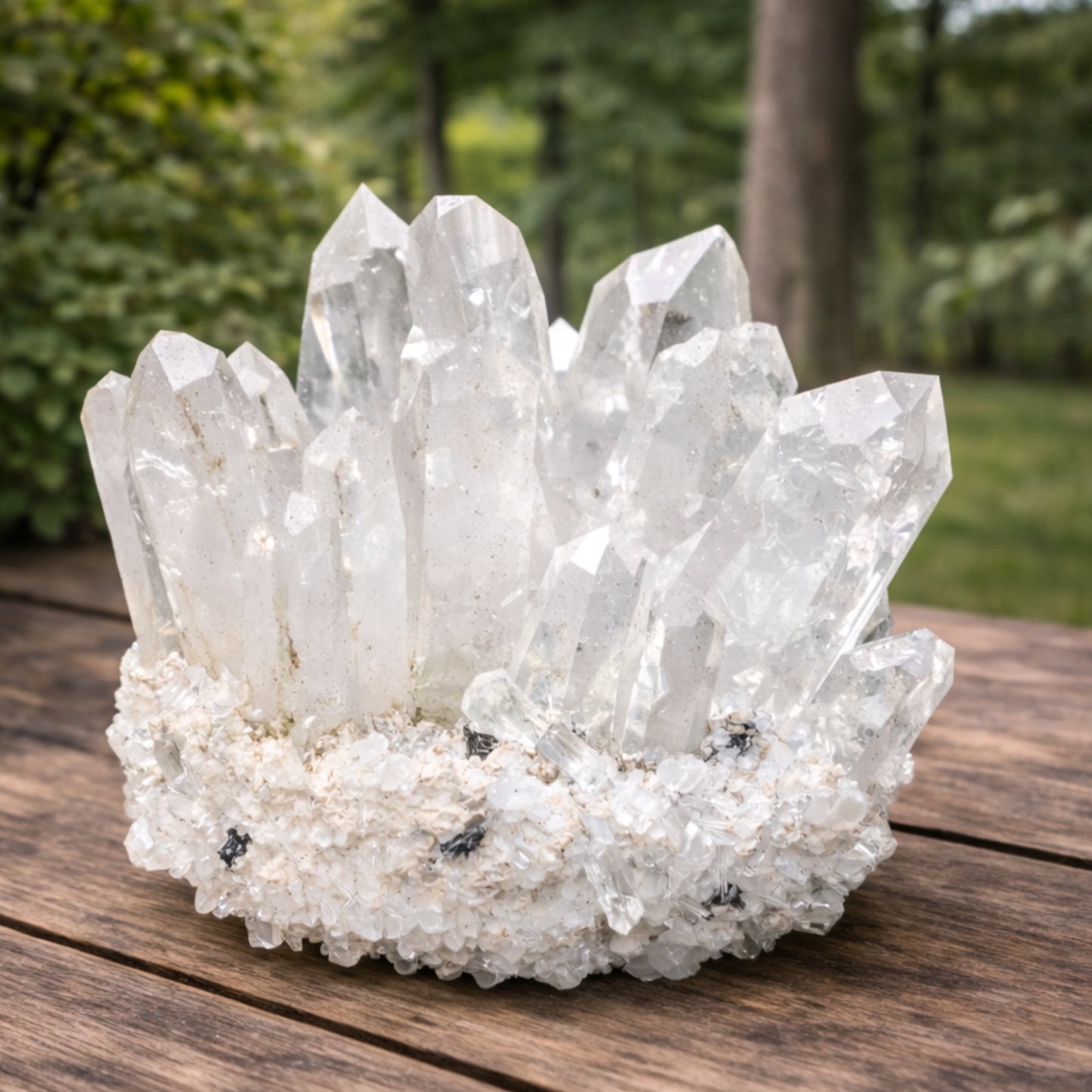 Clear Quartz Crystal Cluster Geode For Positive Energy, Vastu Defects