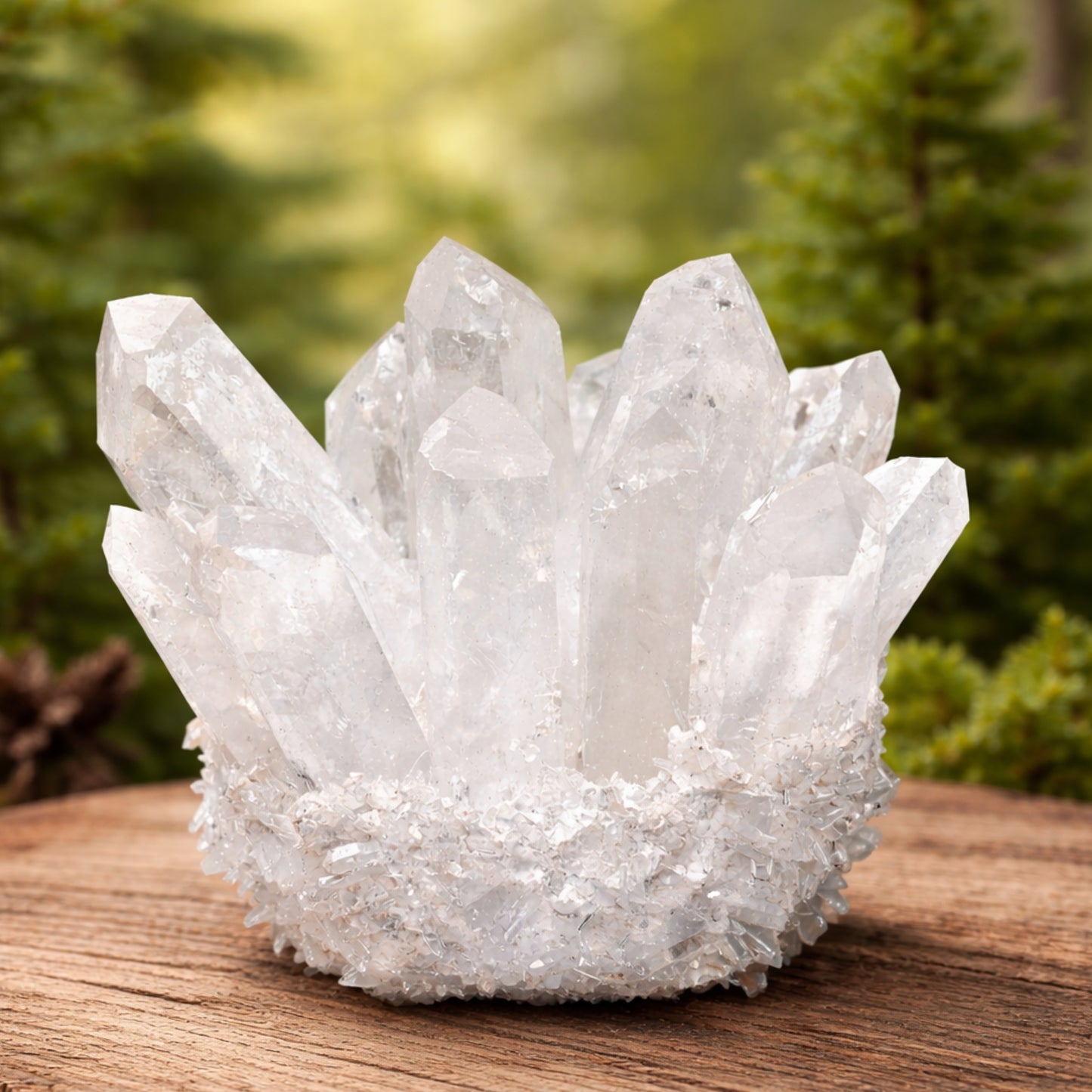 Clear Quartz Crystal Cluster Geode For Positive Energy, Vastu Defects