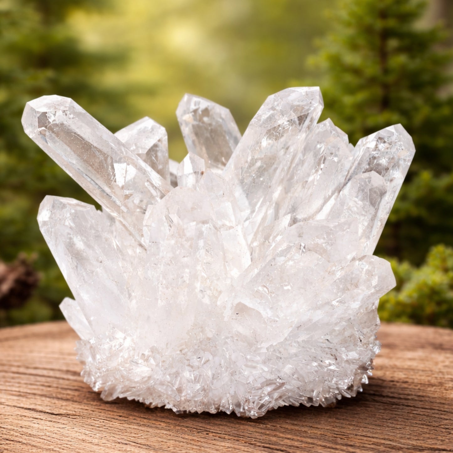 Clear Quartz Crystal Cluster Geode For Positive Energy, Vastu Defects