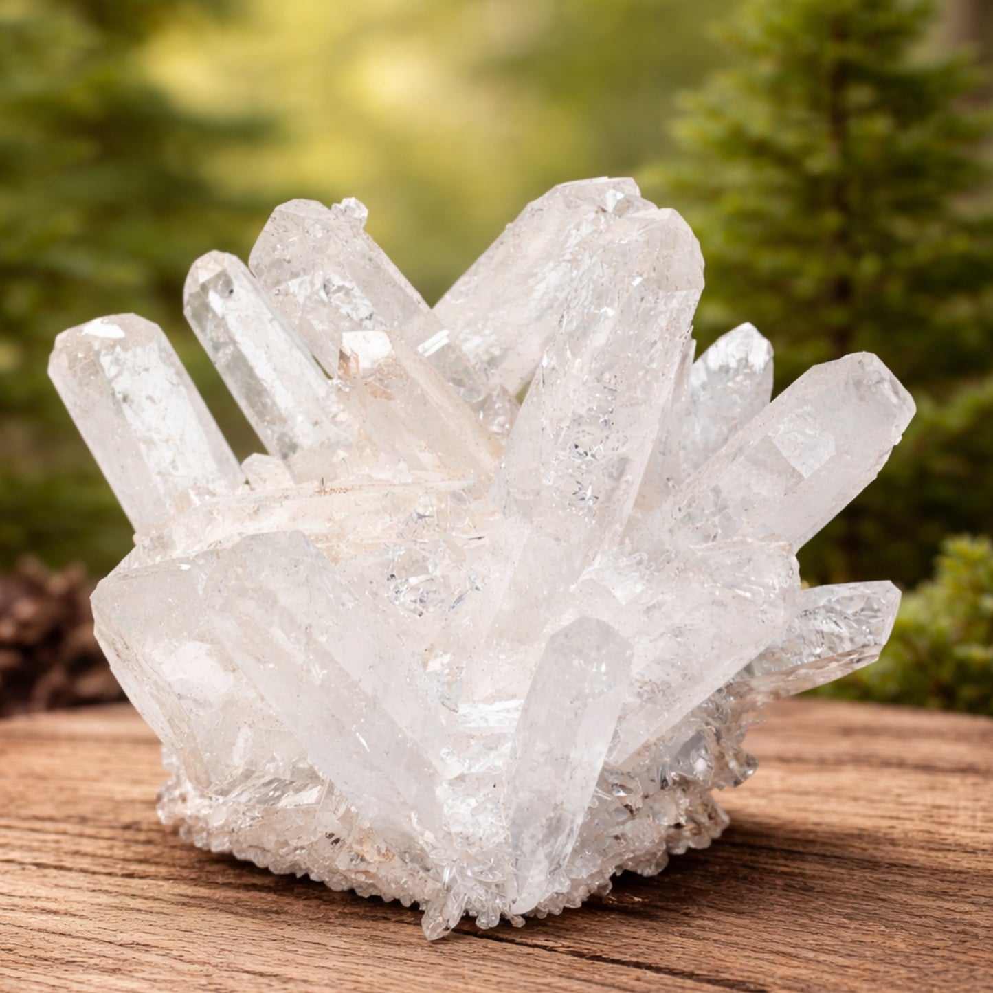 Clear Quartz Crystal Cluster Geode For Positive Energy, Vastu Defects