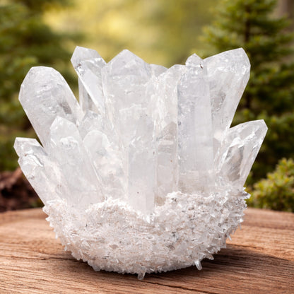 Clear Quartz Crystal Cluster Geode For Positive Energy, Vastu Defects
