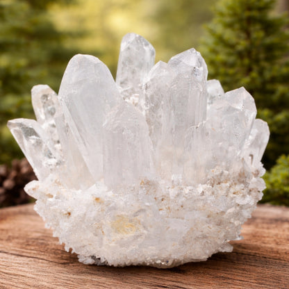 Clear Quartz Crystal Cluster Geode For Positive Energy, Vastu Defects