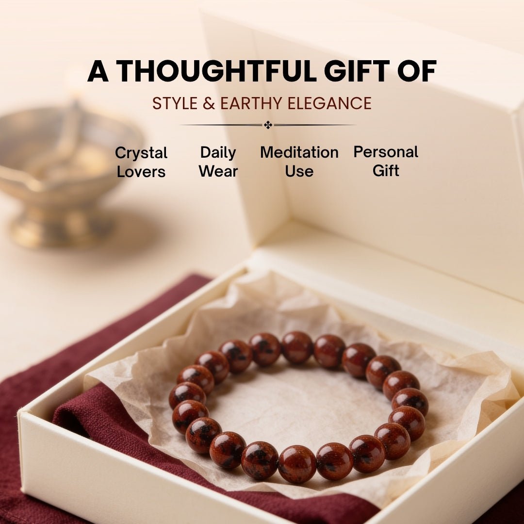 Mahogany Obsidian Stones Bracelet - plusvalueindia